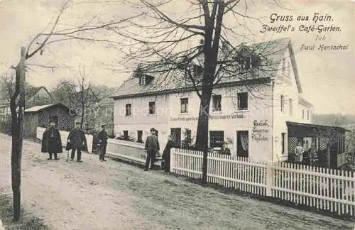 AK / Ansichtskarte  Hain Dobrin Roudnice nad Labem Raudnitz CZ Zweiffels Cafe Garten