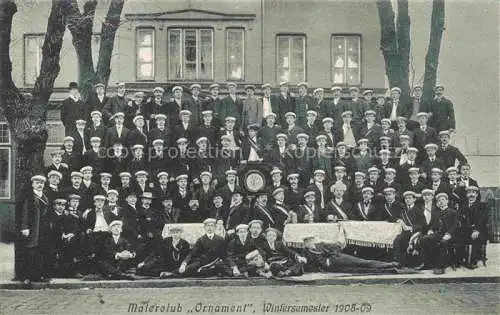 AK / Ansichtskarte  Buxtehude Stade Niedersachsen Malerclub Ornament Wintersemester 1908