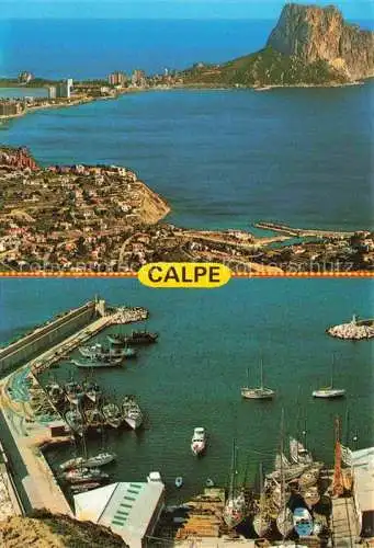 AK / Ansichtskarte  Calpe Calp Alicante ES Vistas parciales Puerto vista aérea