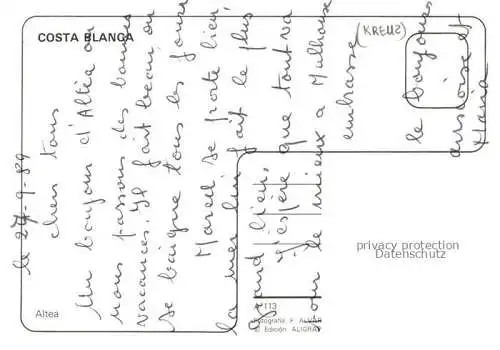 AK / Ansichtskarte  Altea Costa Blanca ES Ansicht vom Meer aus