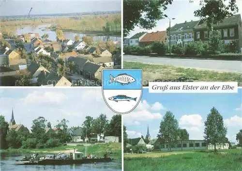 AK / Ansichtskarte  Elster Elbe Panorama Elbfaehre Markt Bootshaus