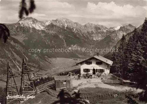 AK / Ansichtskarte  HINDELANG Oberallgaeu Sesselbahn-Café Panorama Hintersteiner Tal Allgaeuer Alpen