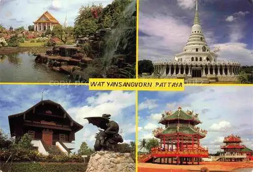 AK / Ansichtskarte  Pattaya Chon Buri Thailand Wat Yansangvorn Yana Sungworn Temple Huge Pagoda Swiss House Chinese and Singapore Pavilion