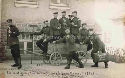 AK / Ansichtskarte  Ohrdruf Die lustigen 71er Soldaten auf dem Leiterwagen