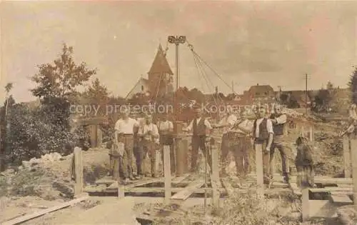 AK / Ansichtskarte  Schwabach Bayern Handwerker auf Baustelle