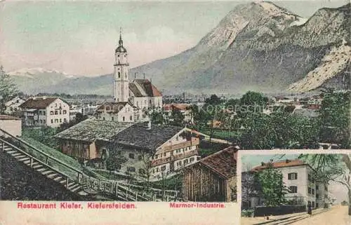 AK / Ansichtskarte  Kiefersfelden Rosenheim Bayern Restaurant Kiefer Marmor Industrie Kirche