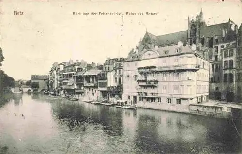 AK / Ansichtskarte  METZ  57 Moselle Blick von der Felsenbruecke Bains des Roches