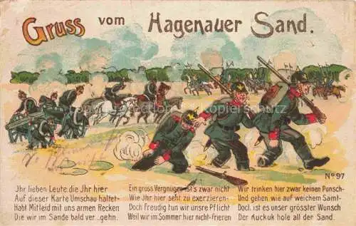 AK / Ansichtskarte  Hagenau Elsass Haguenau Alsace 67 Bas-Rhin Hagenauer Sand Karikatur