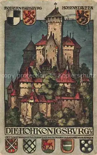 AK / Ansichtskarte  Hohkoenigsburg Haut-Koenigsbourg 67 Bas-Rhin Die Burg