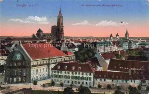 AK / Ansichtskarte  Strassburg  Strasbourg 67 Bas-Rhin Panorama vom Kaiserplatz gesehen