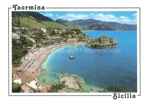 AK / Ansichtskarte  Taormina Sicilia IT Panorama Mazzarò bay