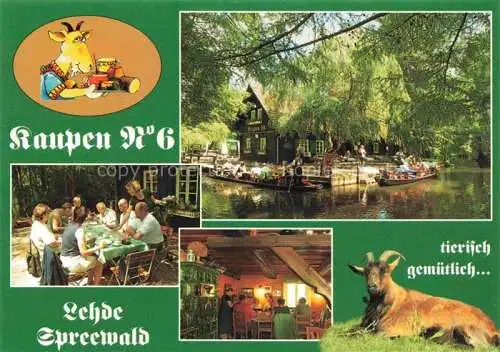 AK / Ansichtskarte  Lehde Luebbenau Spreewald Gasthaus Kaupen No. 6 Kahnfahrten