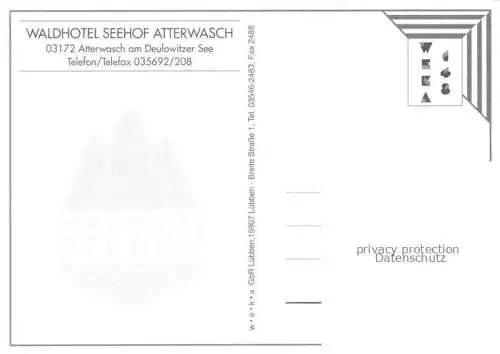 AK / Ansichtskarte  Atterwasch Waldhotel Seehof am Deulowitzer See Kaminzimmer