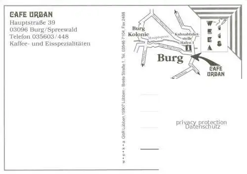 AK / Ansichtskarte  Burg Spreewald Brandenburg Café Urban Trachten