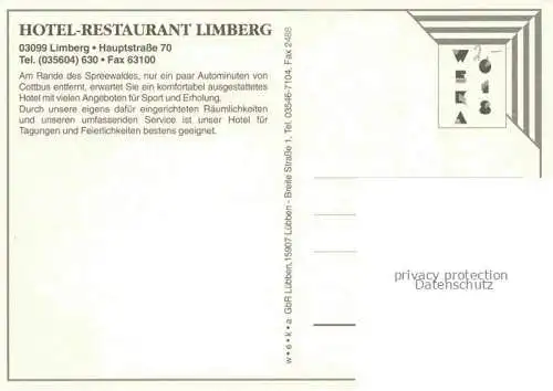 AK / Ansichtskarte  Limberg Kolkwitz Hotel Restaurant Limberg Tennisplatz Konferenzsaal Kahnfahrt