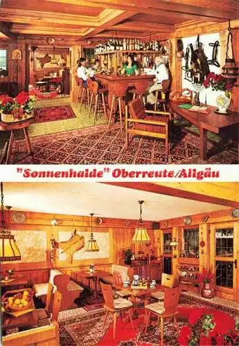 AK / Ansichtskarte  Oberreute Hotel Pension Café Sonnenhalde Gastraum Theke