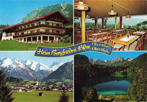 AK / Ansichtskarte  OBERSTDORF Christliches Freizeit- und Bibelheime e.V. Heim Bergfrieden Gastraum Bergsee Alpenpanorama