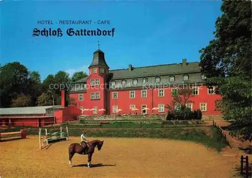 AK / Ansichtskarte  Neugattendorf Schloss Gattendorf Hotel Restaurant Reitstall Parcoursplatz