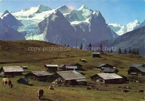 AK / Ansichtskarte  Hasliberg Bruenig BE Balisalp Blick gegen Wetterhorngruppe Moench Berner Alpen