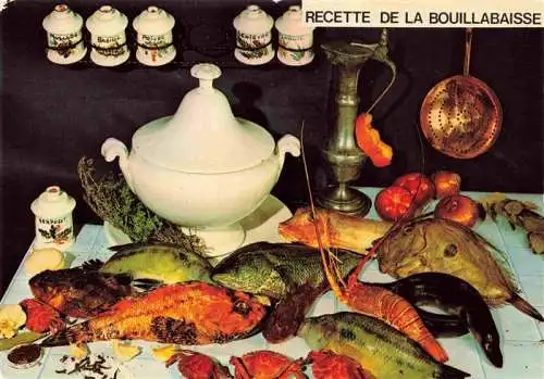 AK / Ansichtskarte  Rezept Recette-- Bouillabaisse Possons Fische 