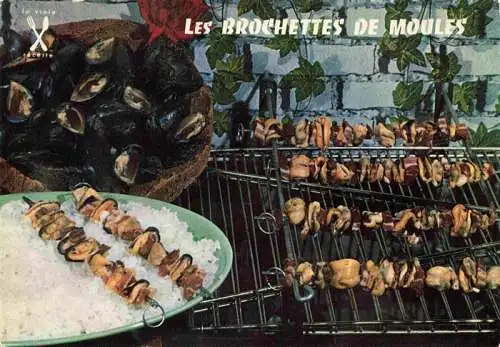 AK / Ansichtskarte  Rezept Recette-- les Brochettes de Moules