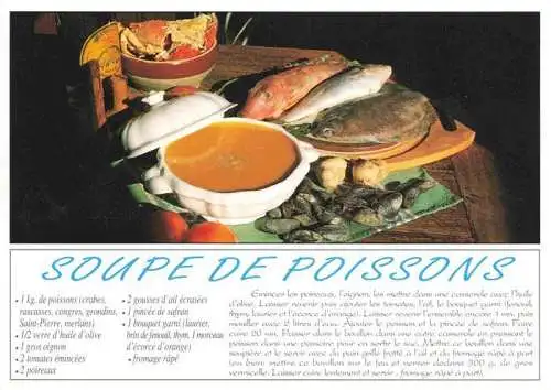 AK / Ansichtskarte  Rezept Recette-- Soupe de Poissons