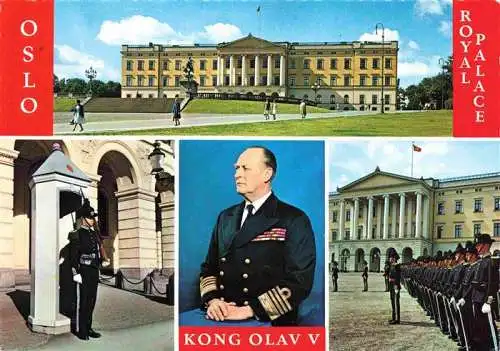 AK / Ansichtskarte  Adel Norwegen Koenigshaus Oslo Royal Palace Kong Olav V