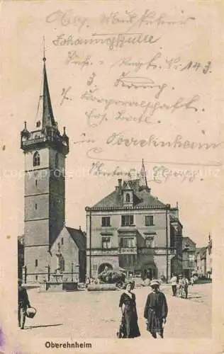 AK / Ansichtskarte  Oberehnheim Ober-Ehnheim Obernai 67 Alsace Kirche Marktplatz