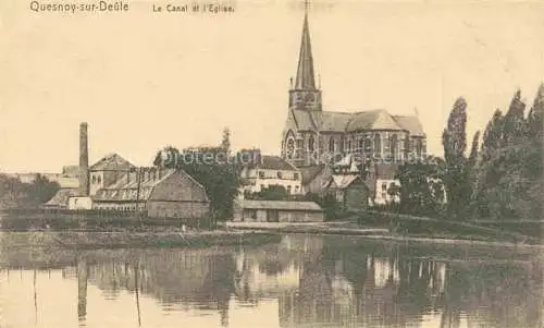 AK / Ansichtskarte  Quesnoy-sur-Deule Lille 59 Nord Le Canal et l'Eglise