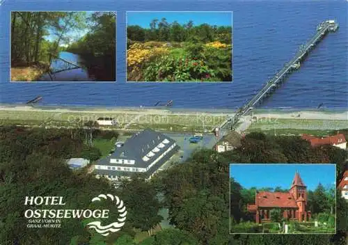 AK / Ansichtskarte  Graal-Mueritz Ostseebad Hotel Ostseewoge Luftaufnahme Rhododendronpark Ribnitzer Grosses Moor Kirche