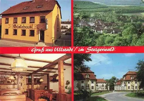 AK / Ansichtskarte  Ullstadt Gasthaus Pension zur Wolfsschlucht Gastraum Hauptstrasse Landschaftspanorama