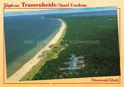 AK / Ansichtskarte  Trassenheide Usedom Duenenwald Klinik Strand Kuestenpanorama