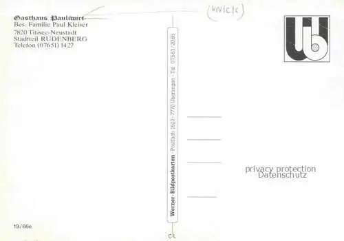 AK / Ansichtskarte  Rudenberg Gasthaus Pauliwirt Gastraum Landschaftspanorama Schwarzwald