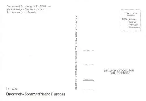 AK / Ansichtskarte  Fuschl See Salzkammergut AT Panorama Schloss Fuschl Filblingsee Ruine Wartenfels Schober Gipfelkreuz