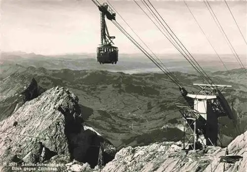 AK / Ansichtskarte  Seilbahn Cable-Car Telepherique Saentis Zuerichsee Berghotel