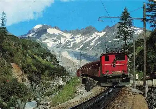 AK / Ansichtskarte  Zahnradbahn Standseilbahn Furniculaire Rack Railway-- Furka Oberalp Gletsch Galenstock Rhonegletscher