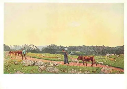 AK / Ansichtskarte  Segantini Giovanni Kuenstlerkarte Nr. 1594 Sein La Natura 