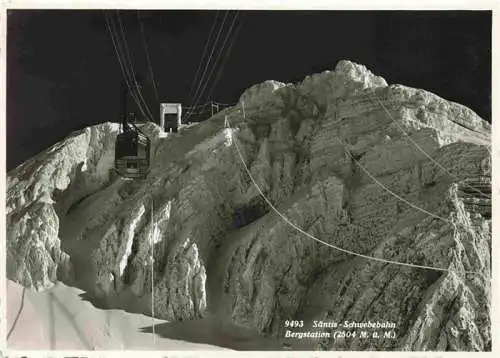 AK / Ansichtskarte  Seilbahn Cable-Car Telepherique Saentis Bergstation