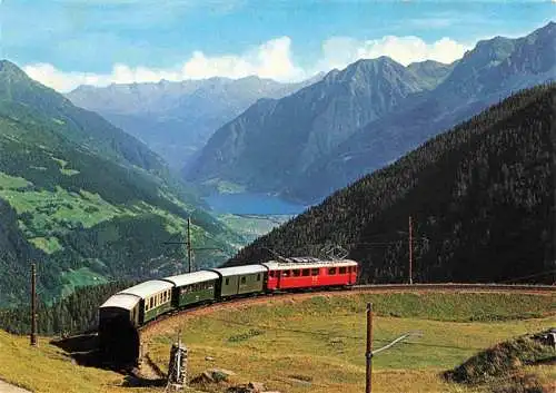 AK / Ansichtskarte  Eisenbahn Railway Chemin de Fer Rhaetische Alp Gruen Puschlav Veltlin  Bahnhofbueffet