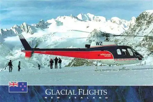 AK / Ansichtskarte  Helicopter Hubschrauber Baumman Glacier Franz Josef Galsier Flights New Zealand