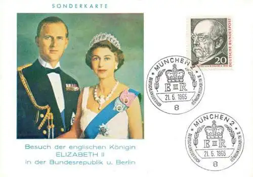 AK / Ansichtskarte  Adel England UK Koenigshaus Elisabeth 2 Bundesrepublik Bern Muenchen Sonderkarte