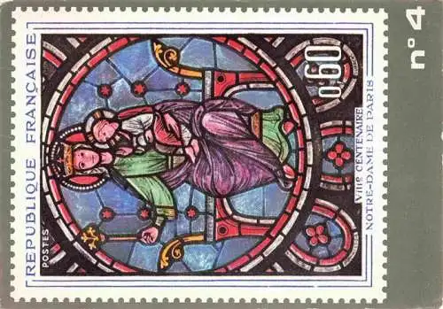 AK / Ansichtskarte  Briefmarken auf AK Timbres Postage Francobollo-- Notre Dame Paris