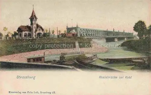 AK / Ansichtskarte  Strassburg  Strasbourg 67 Bas-Rhin Rheinbruecke bei Kehl