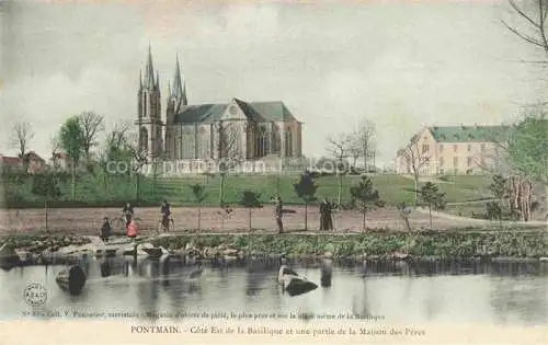 AK / Ansichtskarte  Pontmain MAYENNE 53 Mayenne Cote Est de la Basilique et une partie de la Maison des Peres