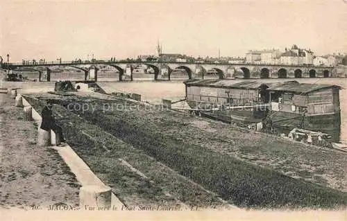 AK / Ansichtskarte  Macon 71 Saone-et-Loire Vue vers le Pont Saint Laurent