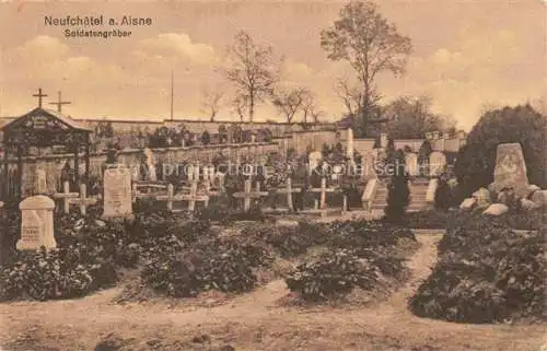 AK / Ansichtskarte  Neufchatel 02-sur-Aisne Soldatengraeber