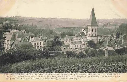 AK / Ansichtskarte  Preuilly-sur-Claise LOCHES 37 Indre-et-Loire Eglise Ancien chateau de La Railliere