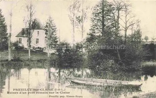 AK / Ansichtskarte  Preuilly-sur-Claise LOCHES 37 Indre-et-Loire Ruinen d'un pont romain sur la Claise