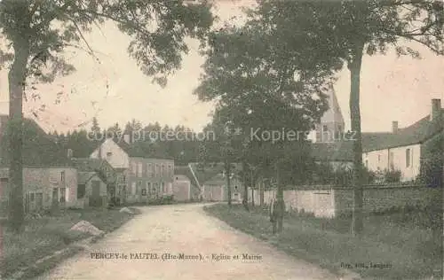 AK / Ansichtskarte  Percey-le Pautel Longeau-Percey 52-Haute-Marne Eglise et Mairie