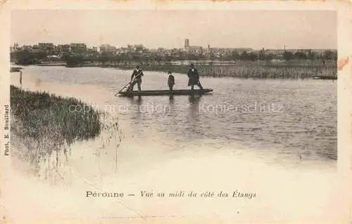 AK / Ansichtskarte  Peronne  80 Somme Vue au midi du cote des Etangs